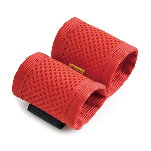 差し込むだけのハウジング保護用ふわふわツインチューブケース(イヤフォンが絡まないケーブル固定用ストッパー付き)レッド【D608-RD】