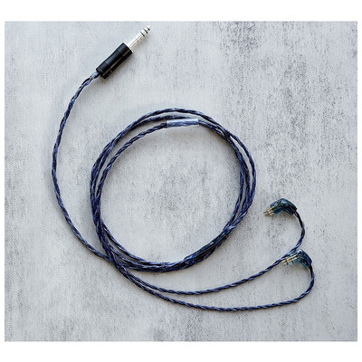 Eclipse Sheep / WAGNUS. Original 4.4mm 5-pole Plug EIR - ARGENTA / Custom 2pin / ロゴ&イヤーコネクタアートワーク ブルーサファイア装飾