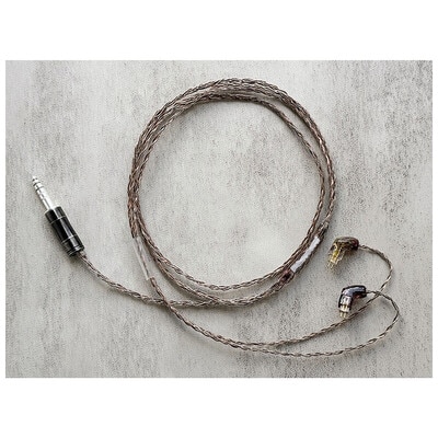 Vintage No.070 MALEFICIUM / WAGNUS. Original 4.4mm 5-pole Plug EIR - ARGENTA / Custom 2pin / ロゴ&イヤーコネクタアートワーク