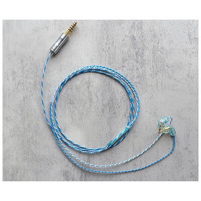 Nemophila (Cel) / WAGNUS. Original 4.4mm 5-pole Plug EIR - ORO / Custom 2pin / ロゴ&イヤーコネクタ ネモフィラアートワーク